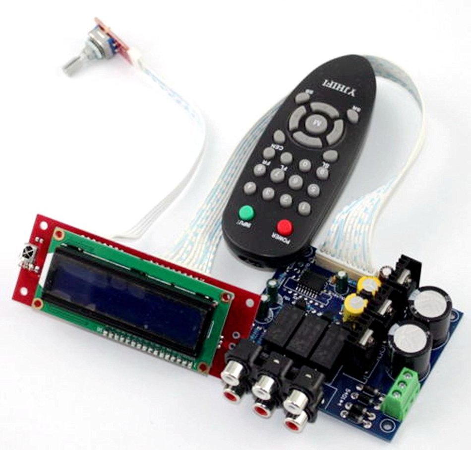 PGA2311 LCD Volume Remote Control Preamp for 3 Channel Input Preamplifi​er Board N2