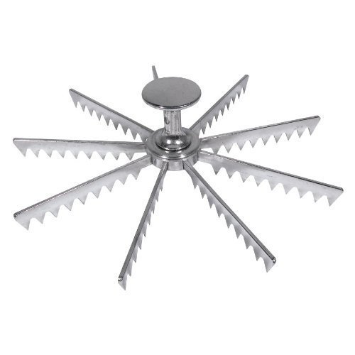 Royal Industries Pie Marker, Cast Aluminum, 9-Slice, Silver