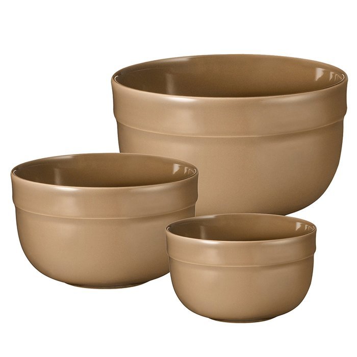 HR Deep Mixing Bowl Set Color: Sand
