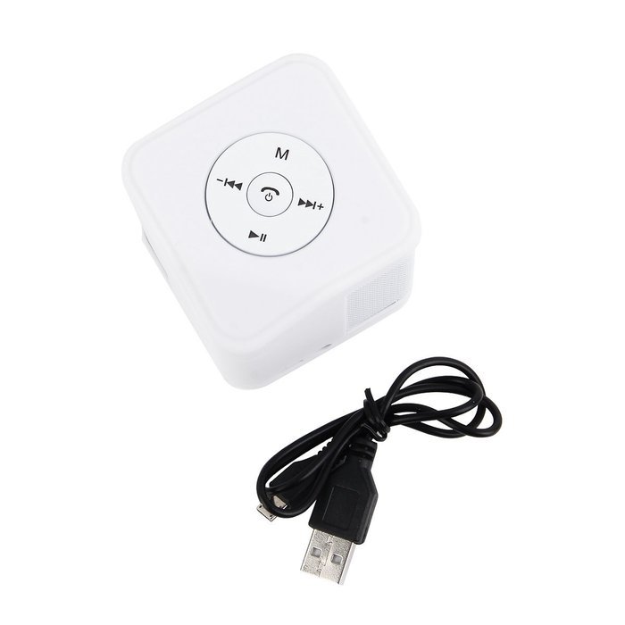 XC-R01 quadrate multi-functional voice call bluetooth speaker -WHITE N8
