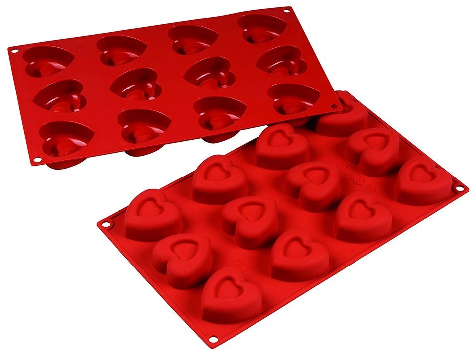 Fat Daddio's Silicone Bakeware Dimpled Heart, 1.6 Ounces