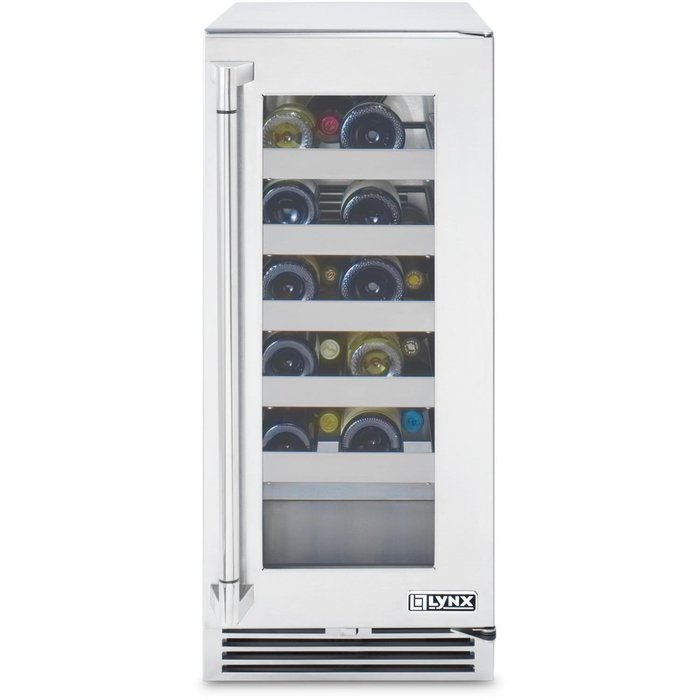 Lynx 20 Bottle Outdoor Wine Cooler - Stainless Steel - L15-wine N3