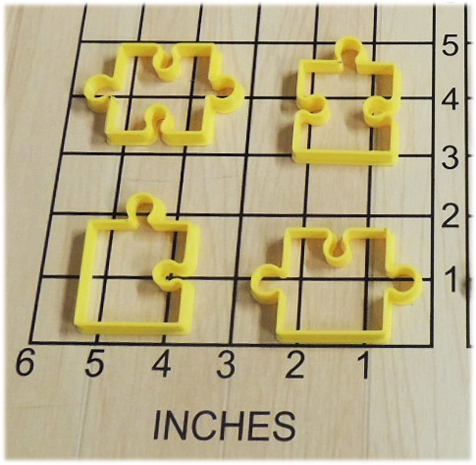 Puzzle Pieces Shaped Fondant Cookie Cutter Set #1119 N2