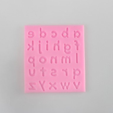 Sher Lowercase Letters Shaped Fondant Cake Chocolate Silicone Mold, Decoration Tools Bakeware N5
