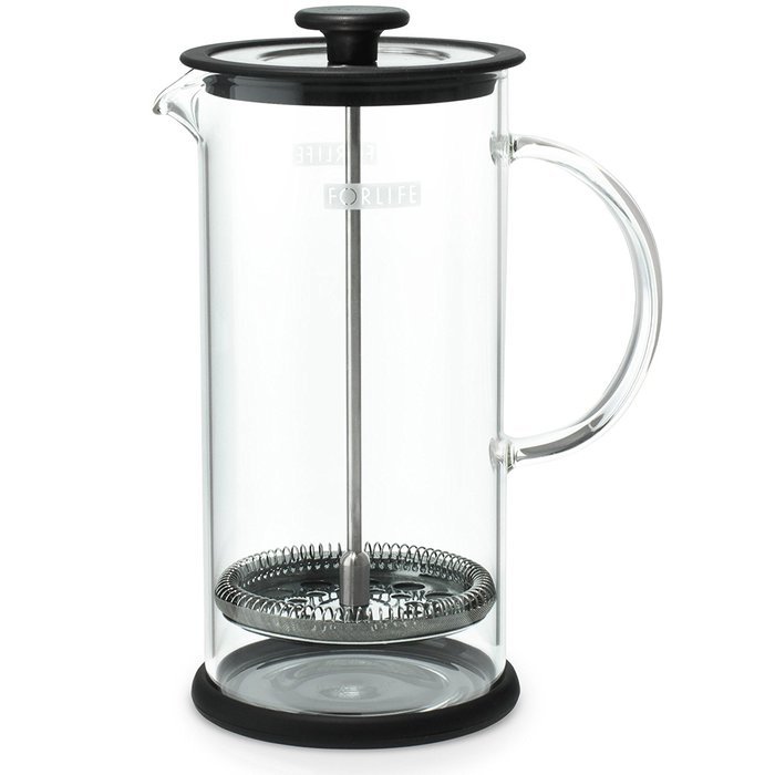 Forlife Cafe Style Glass Coffee/Tea Press 32-Ounce - Black