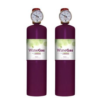 Wine Preservation System of WineStation Pristine with Dual Zone Temperature Control and 2-Pack Argon Gas Included N3