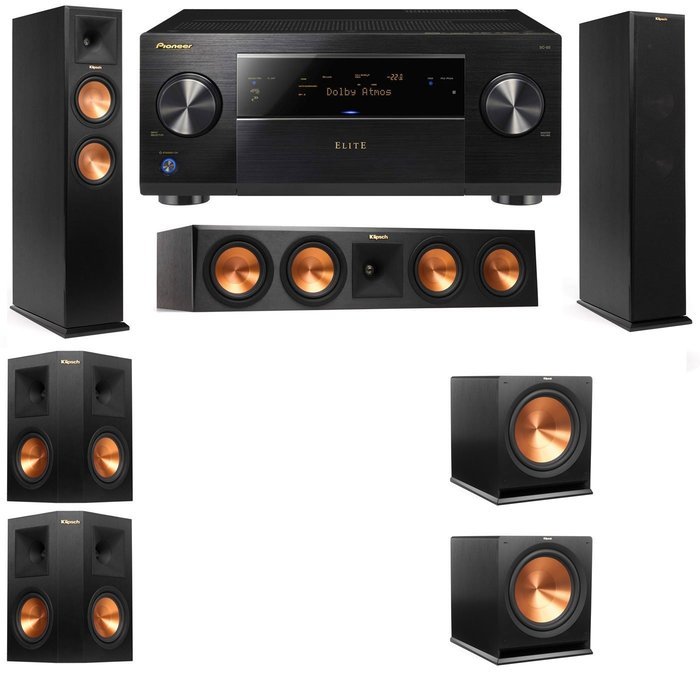 Klipsch RP-260F Tower Speakers-RP-450C-5.2-Pioneer Elite SC-85
