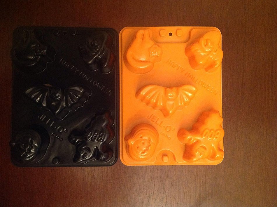 Halloween Jello Molds (set of 2) Cat Witch Bat Ghost & Pumpkin