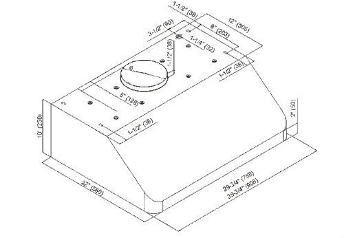 30" Stainless Steel Baffle Filter Under-cabinet Range Hood 2130
