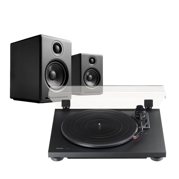 TEAC TN-100 Turntable and Audioengine A2+ Powered Speaker Package (Black) N2