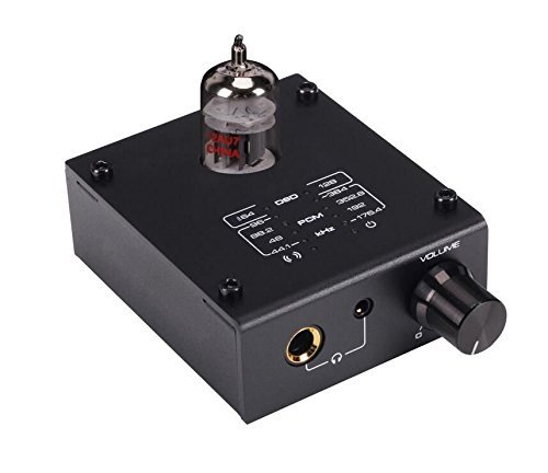 384K/32bit DSD USB Audio DAC Headphone Amplifier with 12AU7 Vacuum Tube Pre-Amp