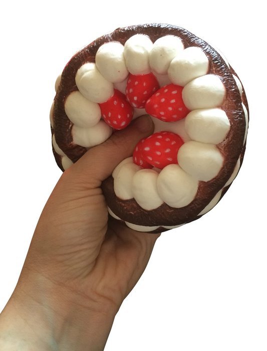 Squishy & Slow Rise SCENTED Eric Next Series JUMBO Strawberry Cake & Bonus Random Jenna Lyn Squishy! (Chocolate... N5