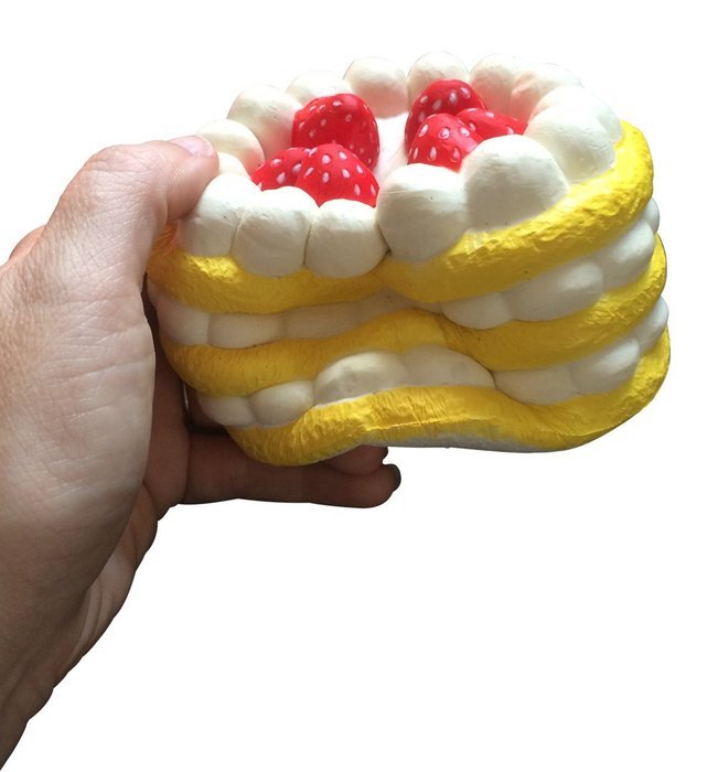 Squishy & Slow Rise SCENTED Eric Next Series JUMBO Strawberry Cake & Bonus Random Jenna Lyn Squishy! (Chocolate... N8