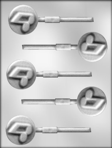CK Products Music Notes on Circle Sucker Chocolate Mold