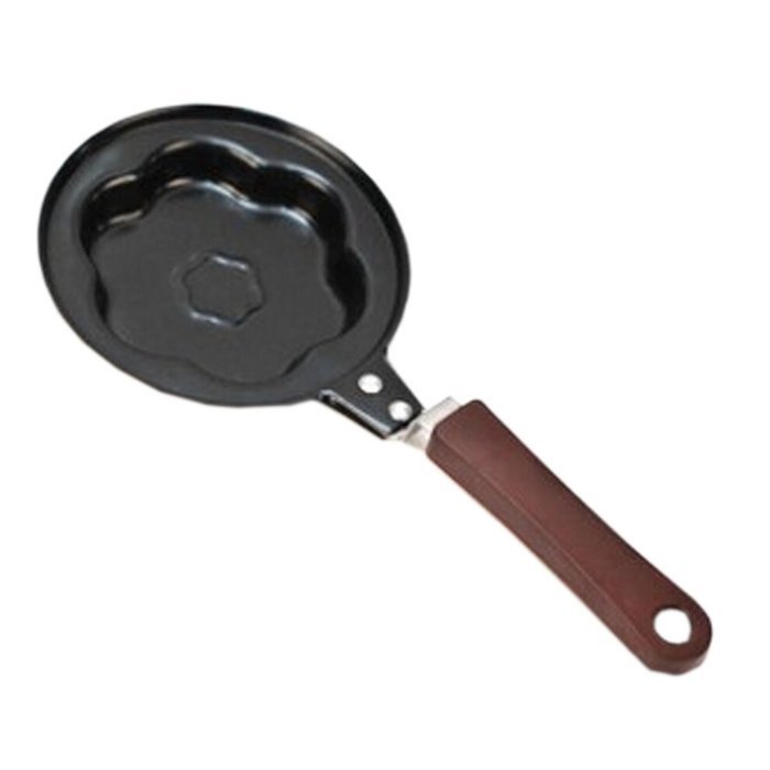 Pretty Flower Utility Nonstick Cast Iron Skillet Mini Poached Egg Pan(4.7*5.5'')