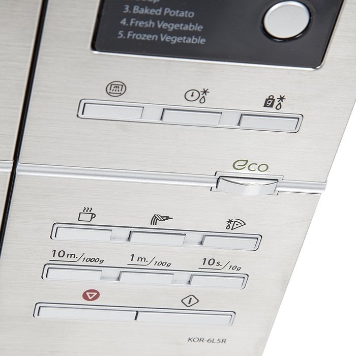 Daewoo Digital Eco Microwave Oven 20 Litre Capacity Stainless Steel 800 Watts 1 Year Warranty [KOR6L5R] N2