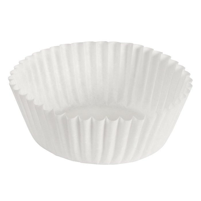 Hoffmaster 610020 1-3/4 Inch Bottom Width by 1-1/8 Inch Wall Height 4 Inch White Fluted Paper Bake Cup 500-Pack...