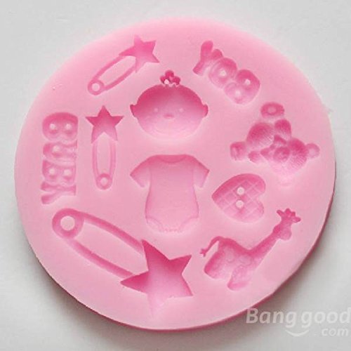 Kyz Kuv Baby Brooch Bear Silicon Cake Mold N3