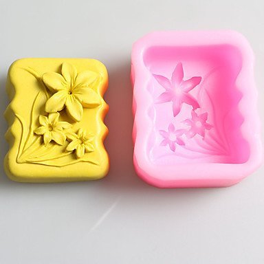 Sher Three Flowers Chocolate Silicone Molds,Cake Molds,Soap Molds,Decoration Tools Bakeware N2