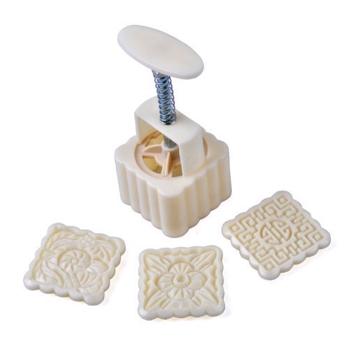 Peneric Moon Cake Mooncake Decoration Mold Mould 450g Flowers Round 12 Stamps 4 Set DIY Tool (12 size) N7