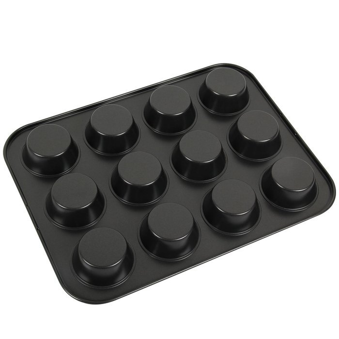 Yilove Non Stick 12 Cup Muffin Cupcake Pan (Black) N6