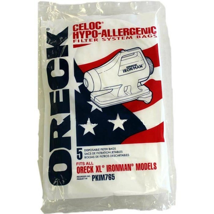 Vacuum Parts & Accessories Genuine Oreck XL Ironman Vacuum Bags No. PKIM765 Package of 5