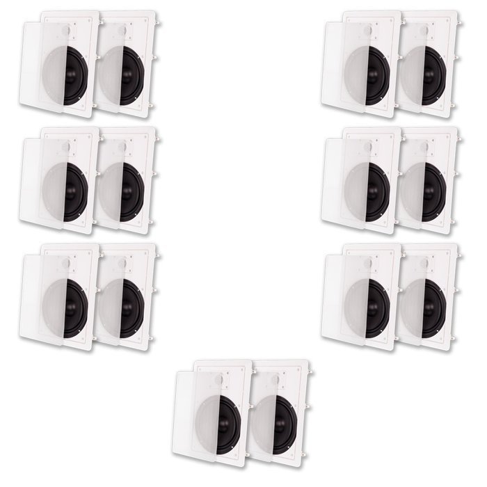 Acoustic Audio MT8 In Wall 8" Speaker 7 Pair Pack 2 Way Home Theater 4200 Watt MT8-7PR