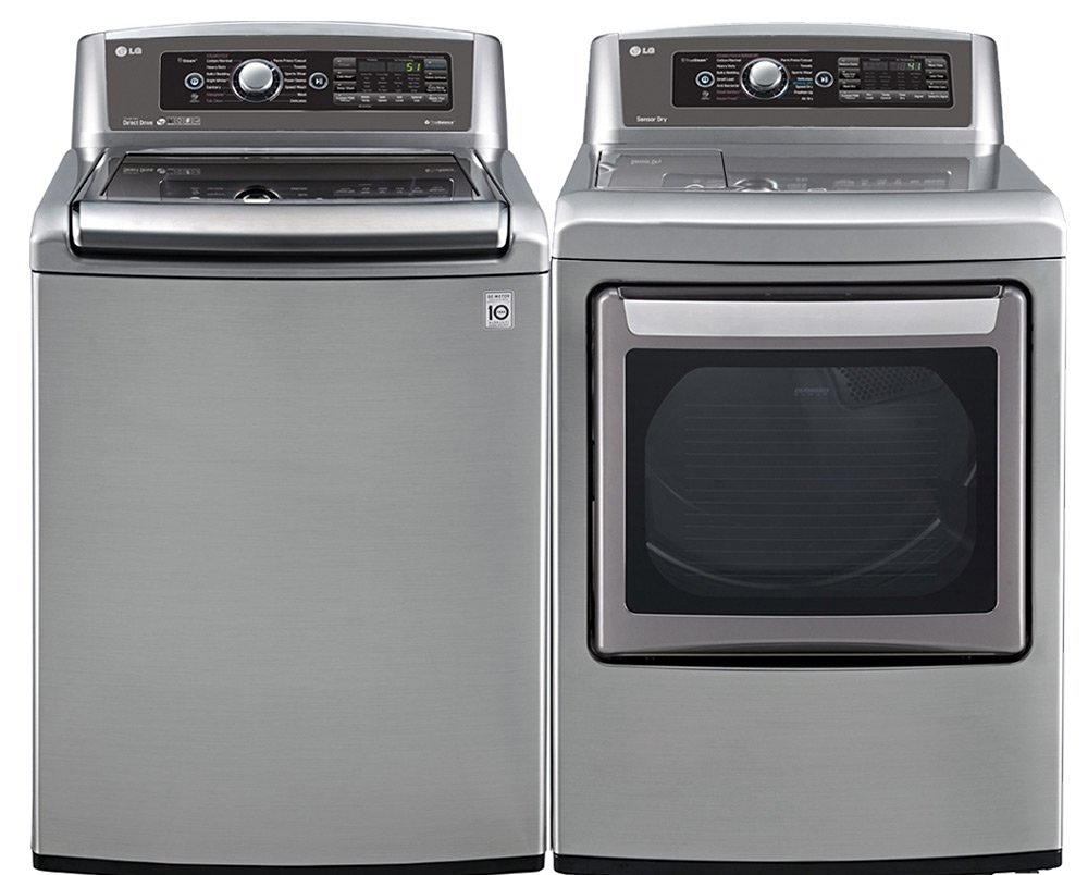 LG Graphite Steel Top Load Laundry Pair with WT5680HVA 27