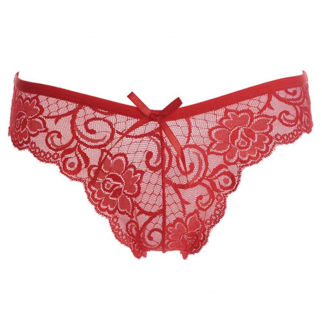 Underswear Laimeng Women Sexy Lace Briefs Panties Thongs G String Lingerie Underwear Purple 4055