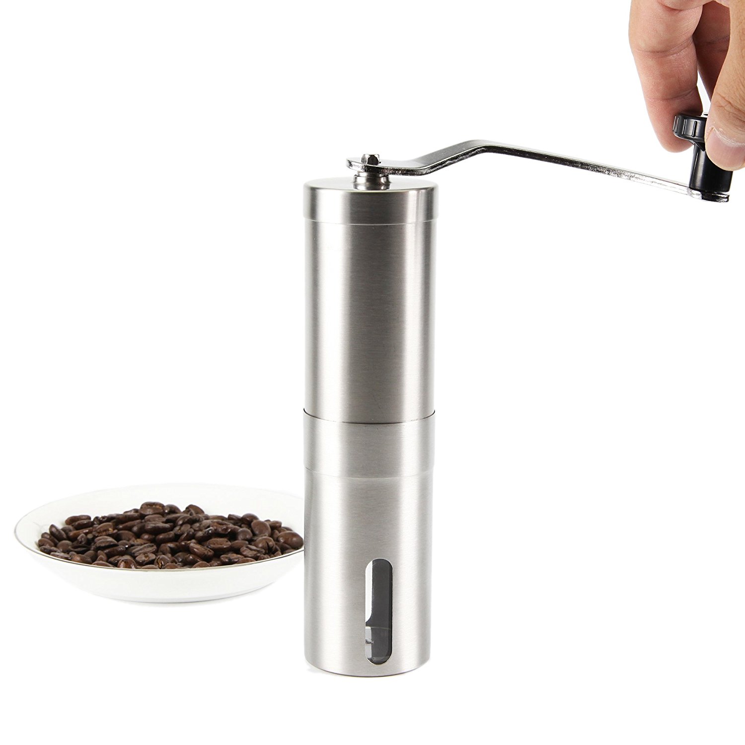 CoZroom Ceramic Burr Manual Coffee Grinder, Portable Coffee Mill ...