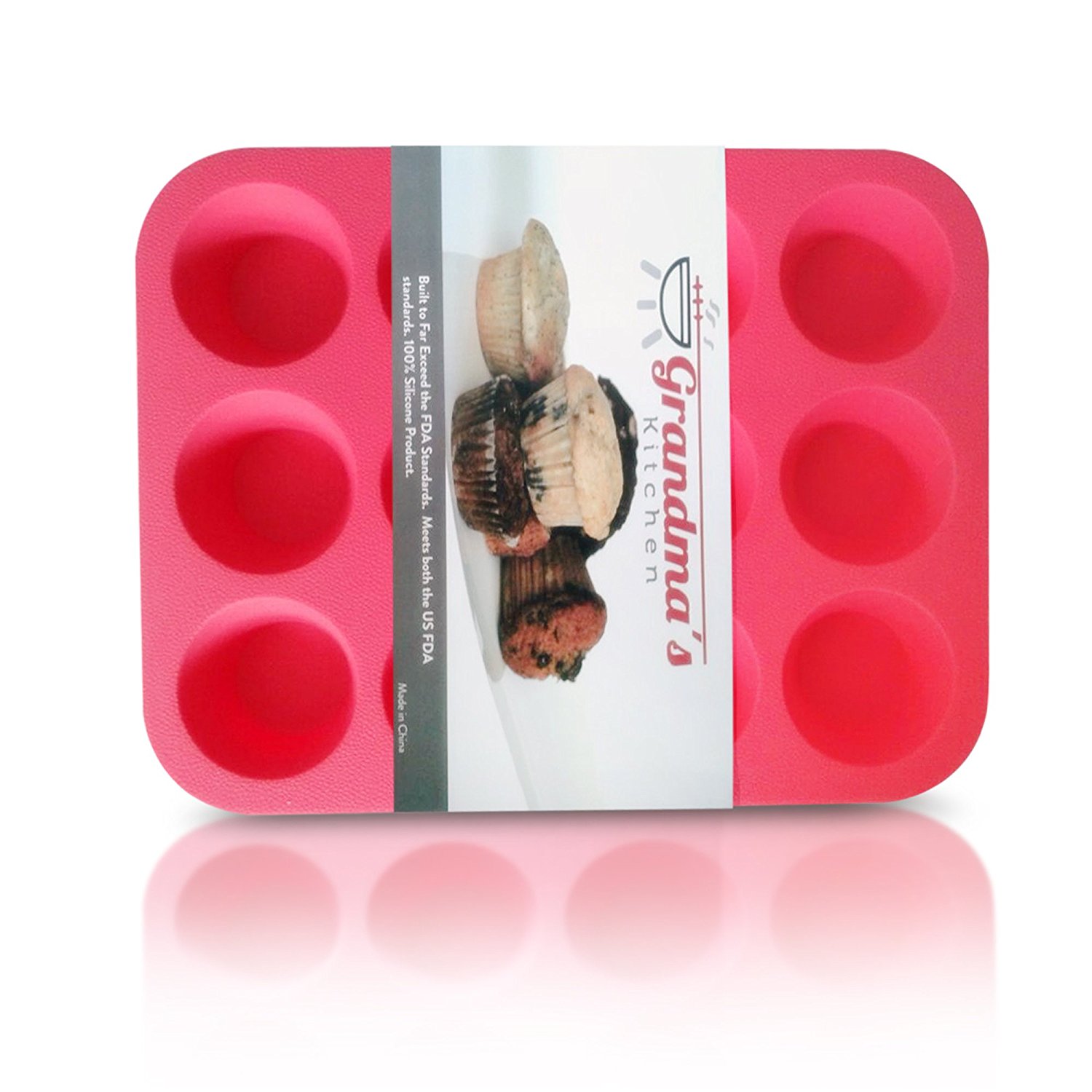 mini-silicone-muffin-pan-12-cup-cupcake-baking-birthday-kitchen
