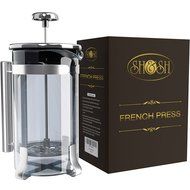 8 Cup French Press Coffee and Tea Maker- Borosilicate Glass Carafe- Stainless Steel Components- FDA Approved Manual... N6