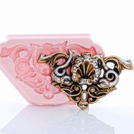 Shell Nautical Filigree Scroll Work Silicone Mold Food Safe Fondant, Gum Paste, Resin, Polymer Clay, Craft, Jewelry... N6
