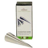 Fox Run 6pc 4 3/8" Cream Horn Molds Set - Filled Dessert Pastry Cone Metal Forms N2
