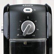 KRUPS GVX1-14 Coffee Grinder with Grid Size and Cup Selection and Stainless Steel Conical Burr, Black