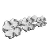 Y&amp;XL&amp;H Four-Petal-Flower Cake and Cookie Cutter Mold with Plunger (3 Pieces) N2