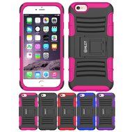iPhone 6s Case, HLCT Rugged Shock Proof Dual-Layer Case with Built-In Kickstand for iPhone 6s / 6 4.7 Inch (Blue) N8