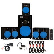 Blue Octave B51 Home Theater 5.1 Speaker System with Bluetooth Optical Input and 5 Extension Cables
