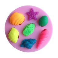 LYNCH Star Fish Shell Sea Foods Shaped Silicone Chocolate Mold Kitchen Accessories,Pink N3