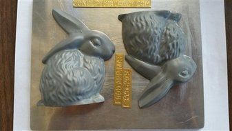 Large 3D Easter Bunny - Chocolate Candy Mold - E139