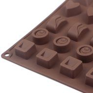 Webake 30-Cavity Silicone Chocolate Candy Mold Six Shapes (Purple, 1 pcs) N10