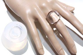 Clear handmade Silicone Mold for Ring size 6 ,7, 7.75 . (78) N3