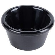 Black 2 oz. Smooth Plastic Ramekin , Set of 48 (4 dozen)
