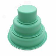 X-Haibei Three Layer Round Small Cake Mold Silicone Baking Pan 6.7inch 4.7inch 3inch Dia. 6.7inch / 4.7inch /...