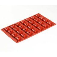 Silicone Mold: Triangle Savarin 1-3/16 x 1/2" High, 28 Cavities