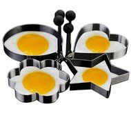 Lowpricenice 4PC Thick Stainless Steel Omelette Mold Control Rice Omelette Mold Love