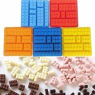 Y&amp;XL&amp;H Square Sharped Silicone Ice Mold Building Blocks Ice Tray Chocolate Mould (Random Color) N2