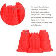 ANPHSIN Creative DIY Silicone Cake Mold-Single Cavity Castle Shape Bakeware Collection Cake Pan-Green N13