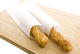 Churro Maker Churrera Including Hollow Churro Nozzle Bundled with 25 Churro Kraft Paper Serving Sleeves