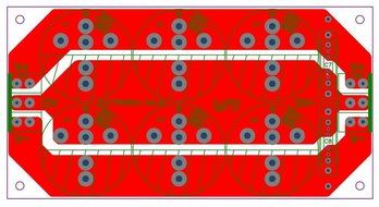 Electronics-Salon 1PCS Capacitor Filter Bare PCB, Support 6pcs D35mm Electrolytic Capacitors. N8